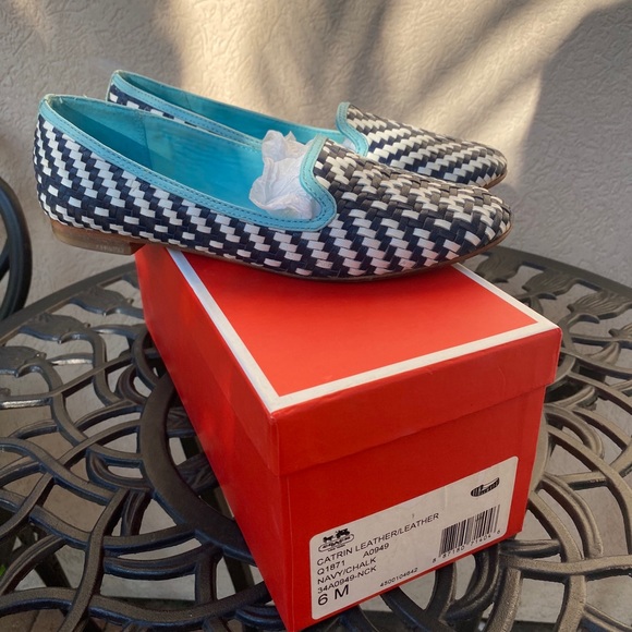 Coach Catrin Leather - 6M - Navy/Chalk Q1871 - Picture 5 of 5